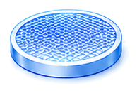 Medium-thickness blue wafer disc