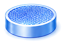 Thick blue wafer disc