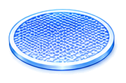 Thin blue wafer disc